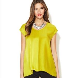 Cluny Silk Panel High Low Top